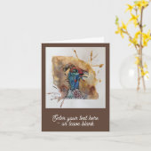 Gawping Guineafowl Grußkarte Karte (Gelbe Blume)