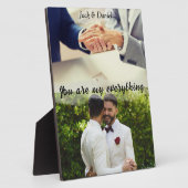 Gay 2 Fotos Collage - Hochzeit & Jubiläumsgeschenk Fotoplatte (Seite)