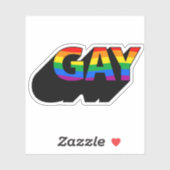 GAY 3D AUFKLEBER (Blatt)