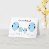 Gay adoptierte zwei Jungen Glückwünsche Karte (Gelbe Blume)