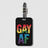 Gay AF LGBT Pride Gay Gift Monat Gepäckanhänger (Vorderseite Vertikal)