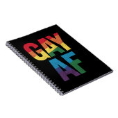 Gay AF LGBT Pride Gay Gift Monat Notizblock (Rechte Seite)