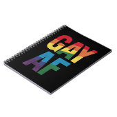 Gay AF LGBT Pride Gay Gift Monat Notizblock (Linke Seite)