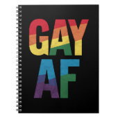 Gay AF LGBT Pride Gay Gift Monat Notizblock (Vorderseite)