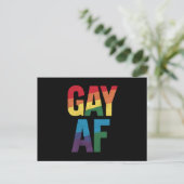 Gay AF LGBT Pride Gay Gift Monat Postkarte (Stehend Vorderseite)