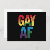 Gay AF LGBT Pride Gay Gift Monat Postkarte (Vorne/Hinten)