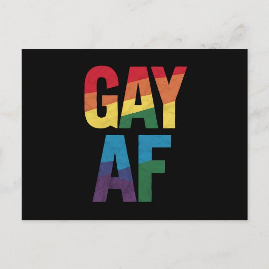 Gay AF LGBT Pride Gay Gift Monat Postkarte (Vorderseite)