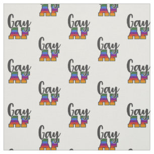 Gay AF-Typografie-Muster Stoff