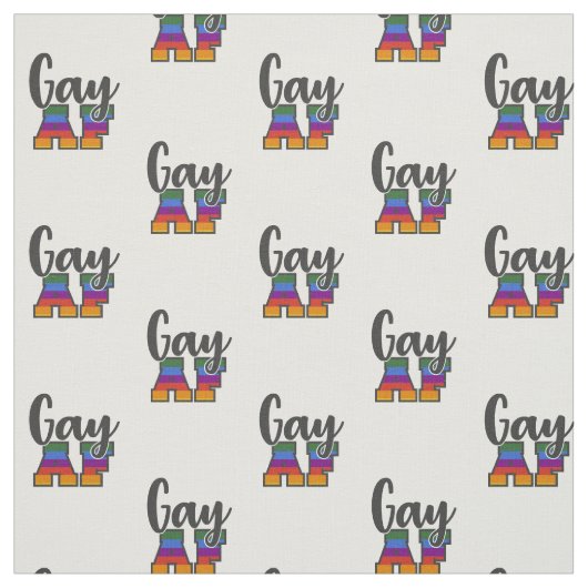 Gay AF Typografie Muster Stoff (Muster)