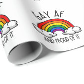 GAY AF und stolz darauf Geschenkpapier (Rolleneckpunkt)