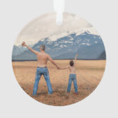 Gay African American Mr. and Mr. Ehepaar FOTO Wint Ornament (Rückseite)