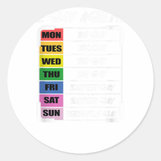 Gay Agenda Gay oder Lesben Runder Aufkleber