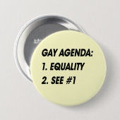 GAY AGENDA - GLEICHSTELLUNG BUTTON (Vorne & Hinten)