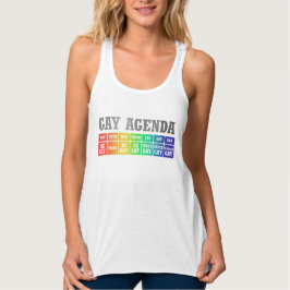 Gay Agenda | Rainbow Ombre Funny Gay Pride Tank Top
