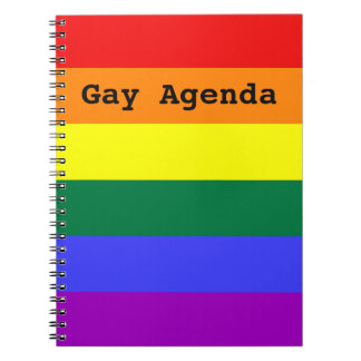 Gay Agenda Rainbow Solid Strip Notebook Notizblock
