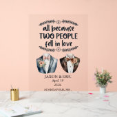 Gay All Because Two People Fell In Love Wedding Acrylschild (Hochzeit)