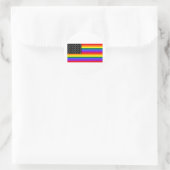 Gay America Pride Flag Runder Aufkleber (Tasche)