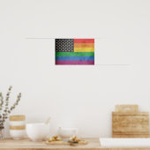 Gay American Flag Poster (Küche)