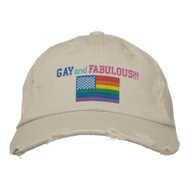 Gay and Fabulous Pride Flag Baseball Cap Bestickte Kappe