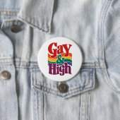 Gay-and-High-Retro-LGBTQ-Flag Button (Beispiel)
