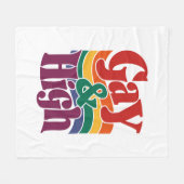 Gay-and-High-Retro-LGBTQ-Flag Fleecedecke (Vorderseite (Horizontal))