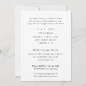 Gay and Lesbian Silver Pinstripe Foto Wedding Einladung (Rückseite)