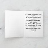 Gay Angel Weihnachtskarte Feiertagskarte (Innenseite)