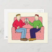 Gay Anniversary Herzlichen Glückwunsch Postkarte (Vorne/Hinten)