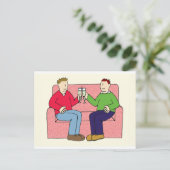 Gay Anniversary Herzlichen Glückwunsch Postkarte (Stehend Vorderseite)