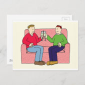 Gay Anniversary Herzlichen Glückwunsch Postkarte (Vorne/Hinten)