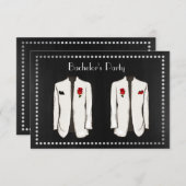 Gay Bachelor Party Einladung mit zwei Tuxedos (Vorne/Hinten)
