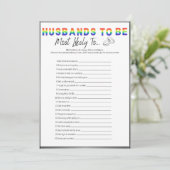 Gay-Bachelor-Party-Spiel, am wahrscheinlichsten Einladung (Stehend Vorderseite)