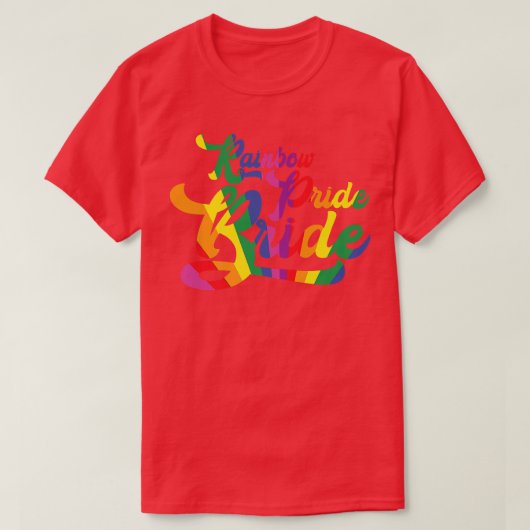 Gay Bachelor Party Super Gay Rainbow Pride Brid T-Shirt (Design vorne)