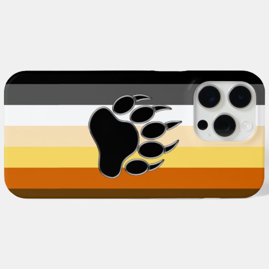 Gay Bären Stolz Fahne Bären Paw Case-Mate iPhone Hülle (Rückseite (Horizontal))