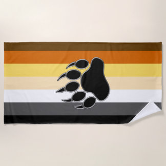 Gay Bären Stolz Fahne Bären Paw Strandtuch