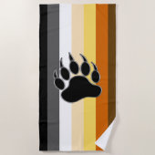 Gay Bären Stolz Fahne Bären Paw Strandtuch (Vorderseite)