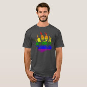 GAY BEAR Bear Paw Rainbow Flag T-Shirt (Vorne ganz)