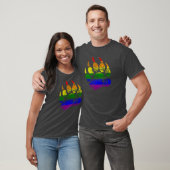 GAY BEAR Bear Paw Rainbow Flag T-Shirt (Unisex)