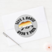 GAY BEAR BEAR PRIDE SPEICHERN EINEN PFERD AUF EINE RUNDER AUFKLEBER (Umschlag)