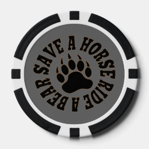 Gay Bear Black Poker Chips
