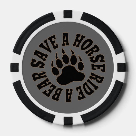 Gay Bear Black Poker Chips (Vorderseite)
