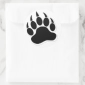 Gay Bear Claw B&W 3D Effekt Große Rundklemme Runder Aufkleber (Tasche)