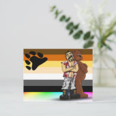 Gay bear flag Postal card Postkarte (Stehend Vorderseite)