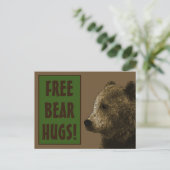 Gay Bear Hugs Postkarte (Stehend Vorderseite)