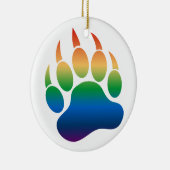 Gay Bear Paw Gradient Rainbow-ornoment Keramik Ornament (Rechts)