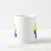 Gay Bear paw Rainbow Flag Kaffeetasse (Mittel)