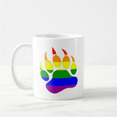 Gay Bear paw Rainbow Flag Kaffeetasse (Links)