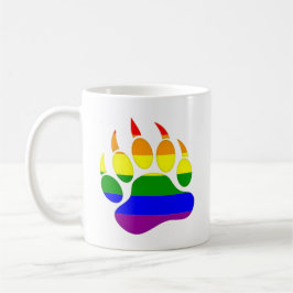 Gay Bear paw Rainbow Flag Kaffeetasse