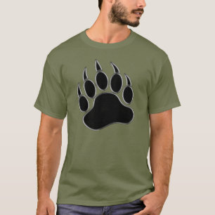 Gay Bear Pride 3D Silberrahmen Bärenpfote T-Shirt