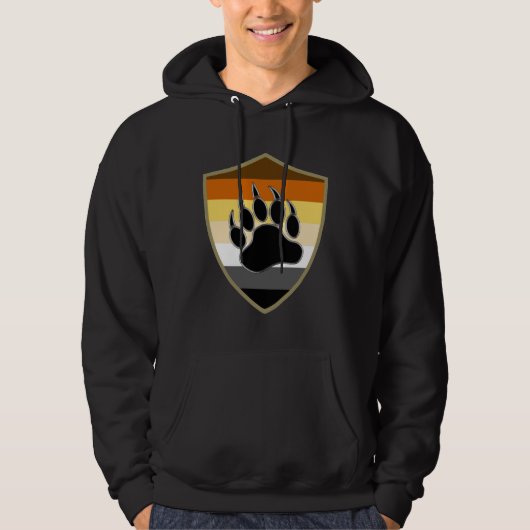 GAY BEAR PRIDE BEAR PAAR SHIELD HOODIE (Vorderseite)